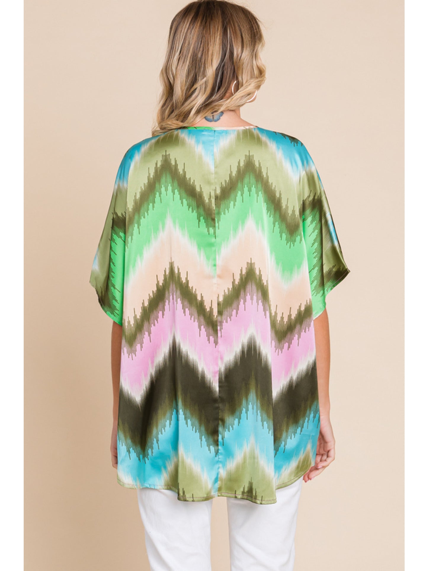 Satin ZigZag Boxy Top