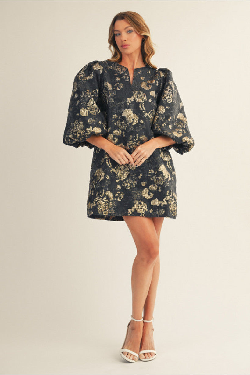 Floral Jacquard Dress