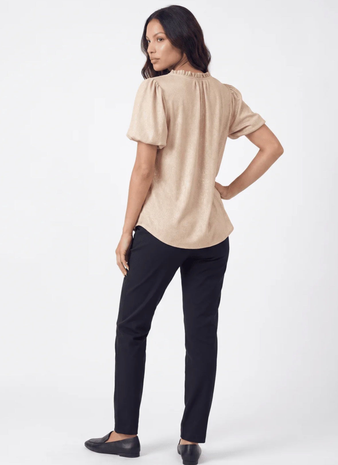 Shimmer Puff Sleeve Top