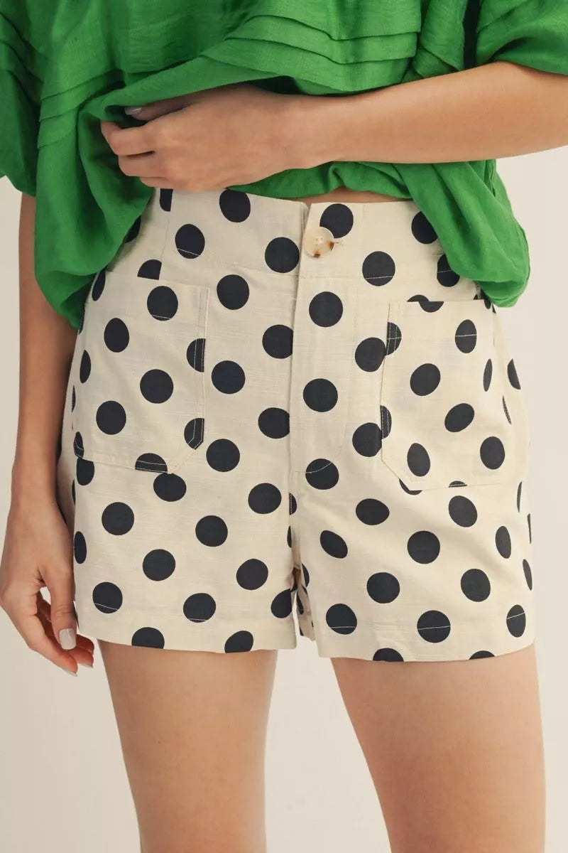 Black & White Polka Dot Shorts