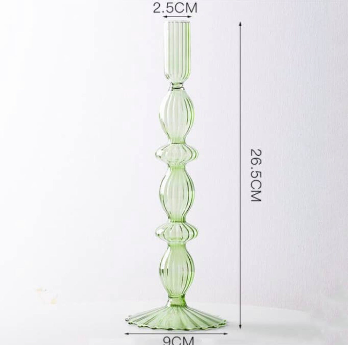Lace Taper Glass Candlestick Holder