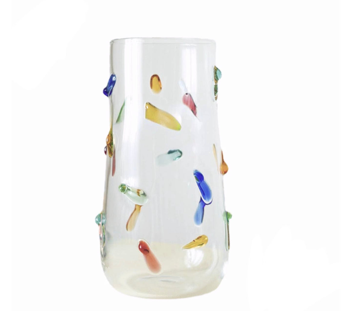 Candy Color Dots Glass Cup