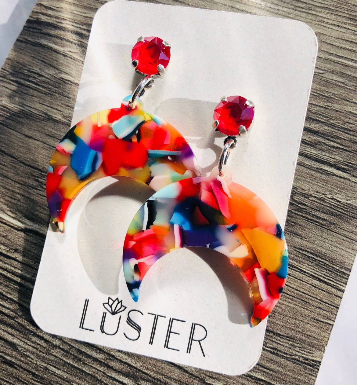 Red Drop Statement Earring