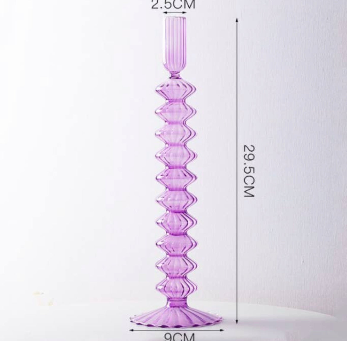 Lace Taper Glass Candlestick Holder