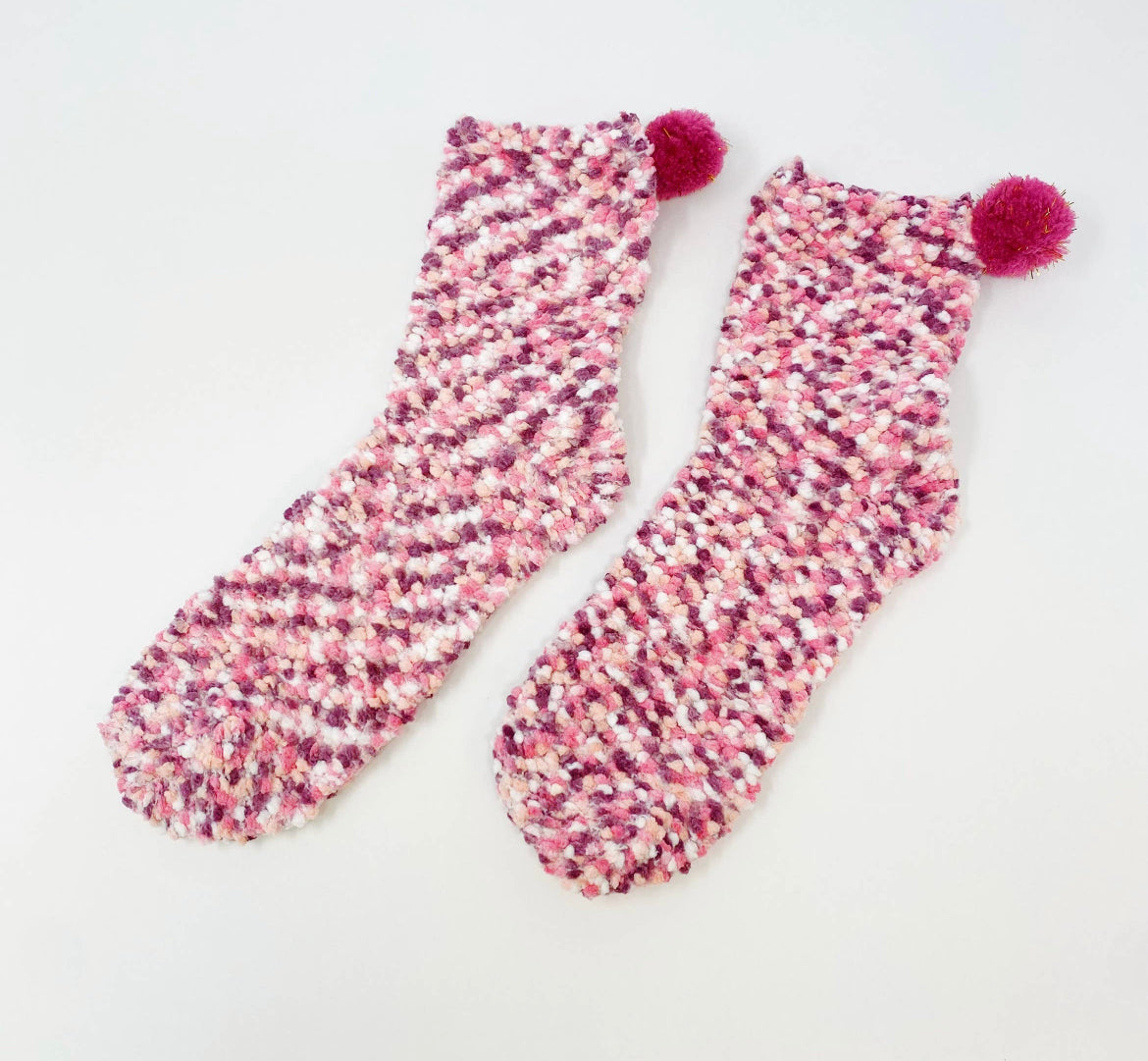 Fuzzy Pom Confetti Socks