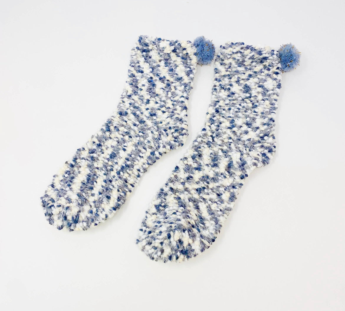 Fuzzy Pom Confetti Socks