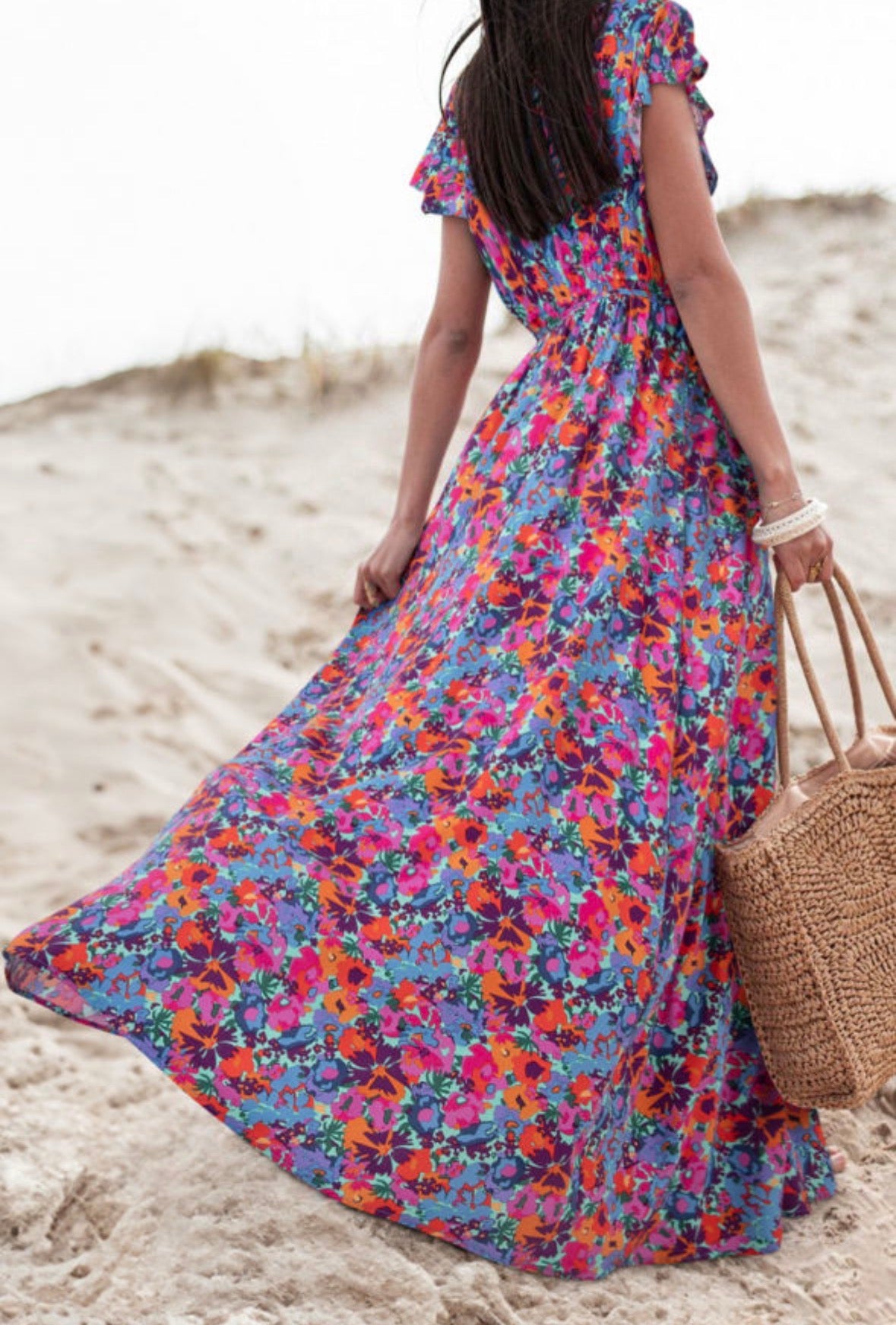 Long Split Floral Maxi