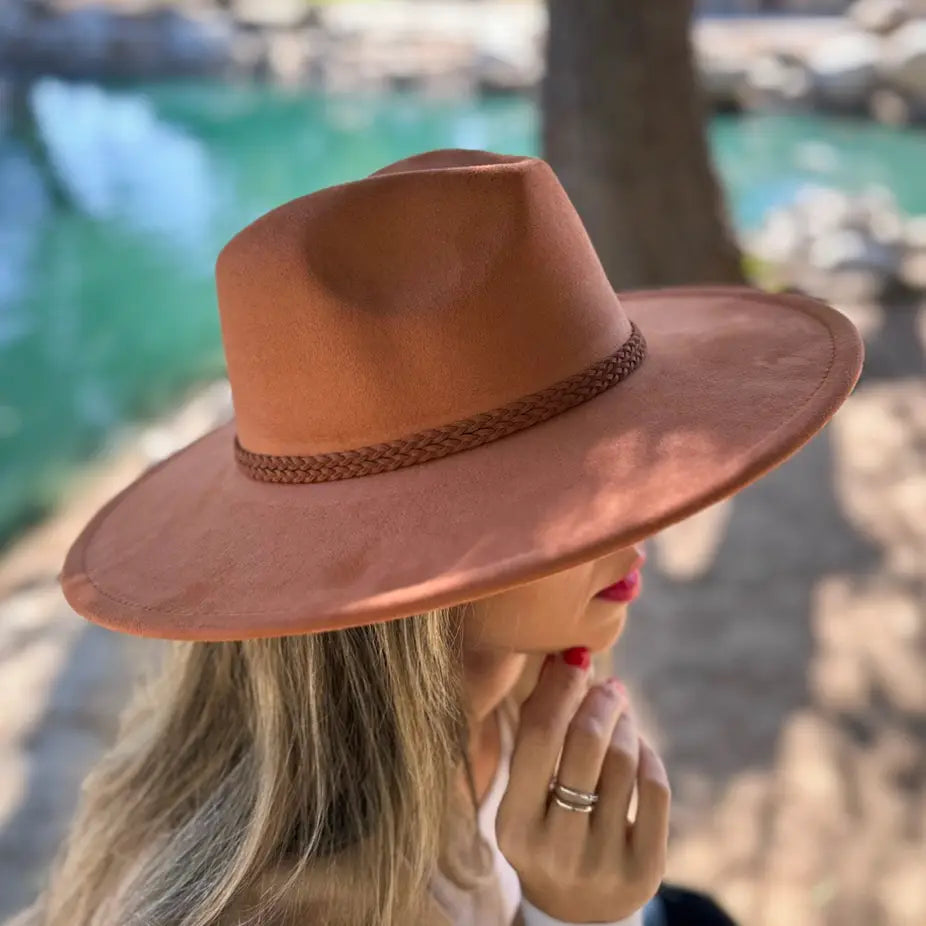 Harvest Rust Twist Band Fedora Hat