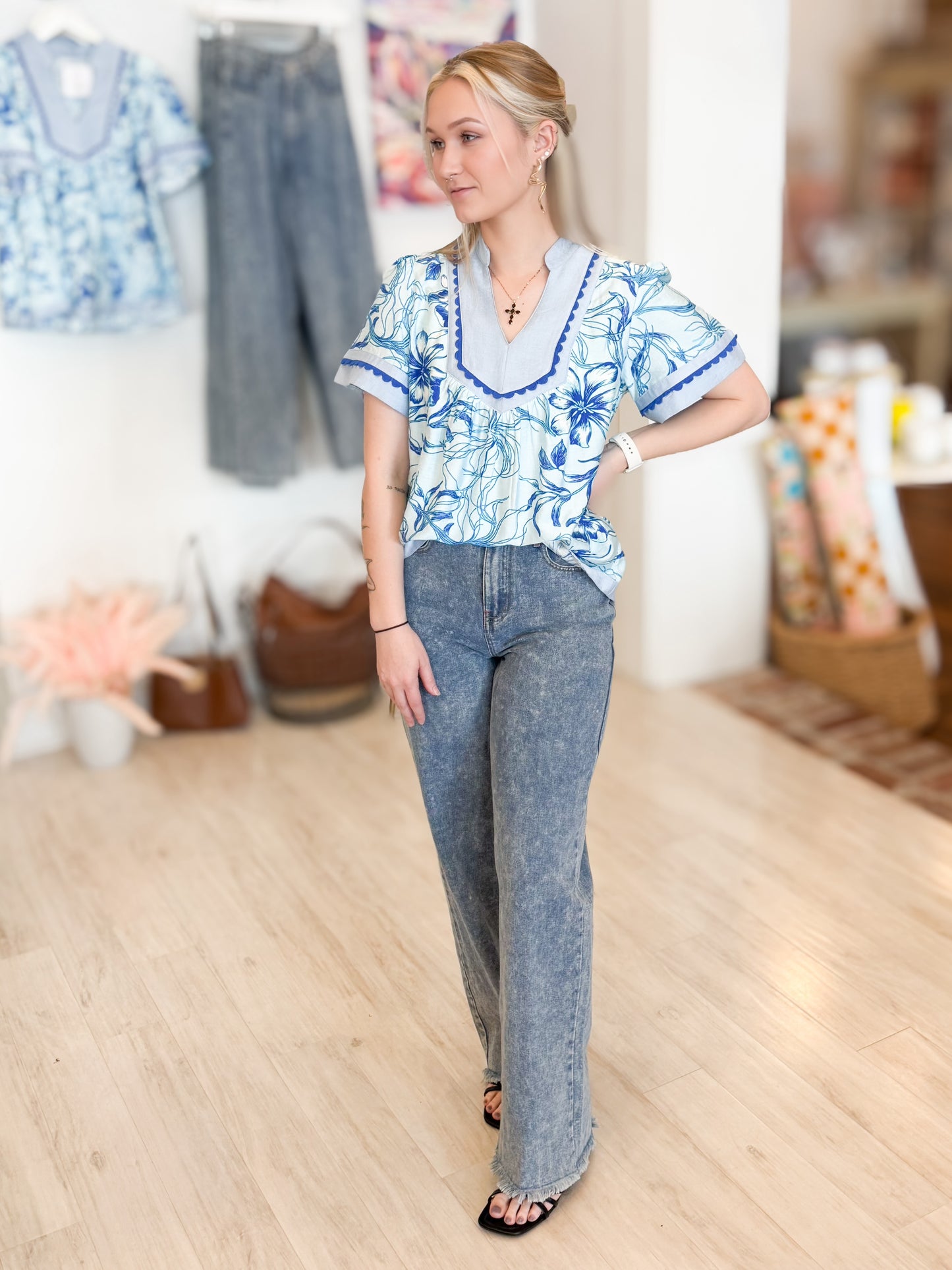 Washed Relaxed Denim Pants