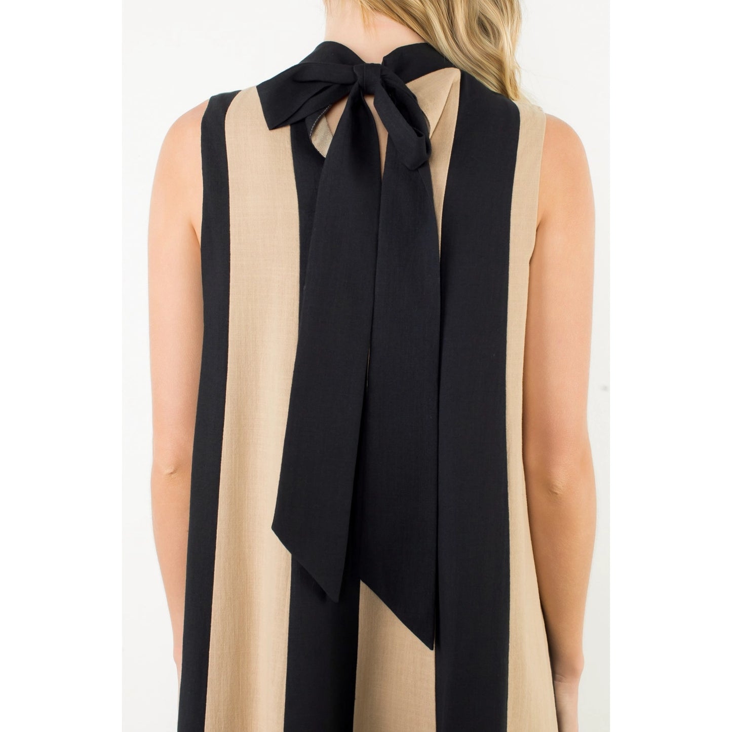 Sleeveless Colorblock Maxi Dress