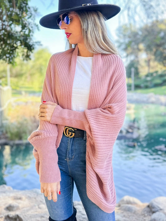Soft Rib Knitted Shrug Cardigan