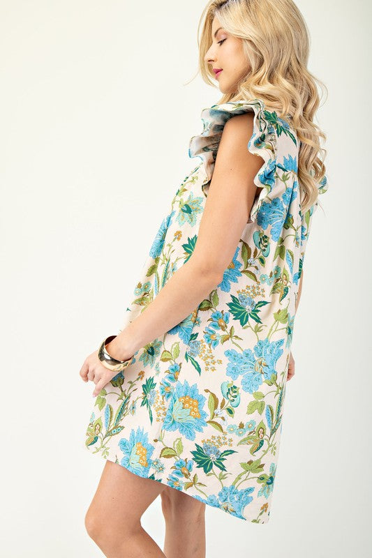 She Spoke in Florals Dress
