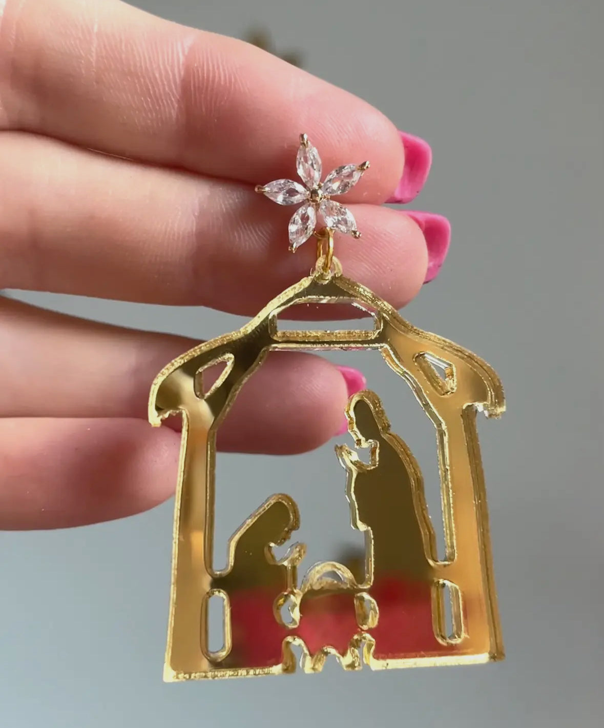 Acrylic Nativity Earrings