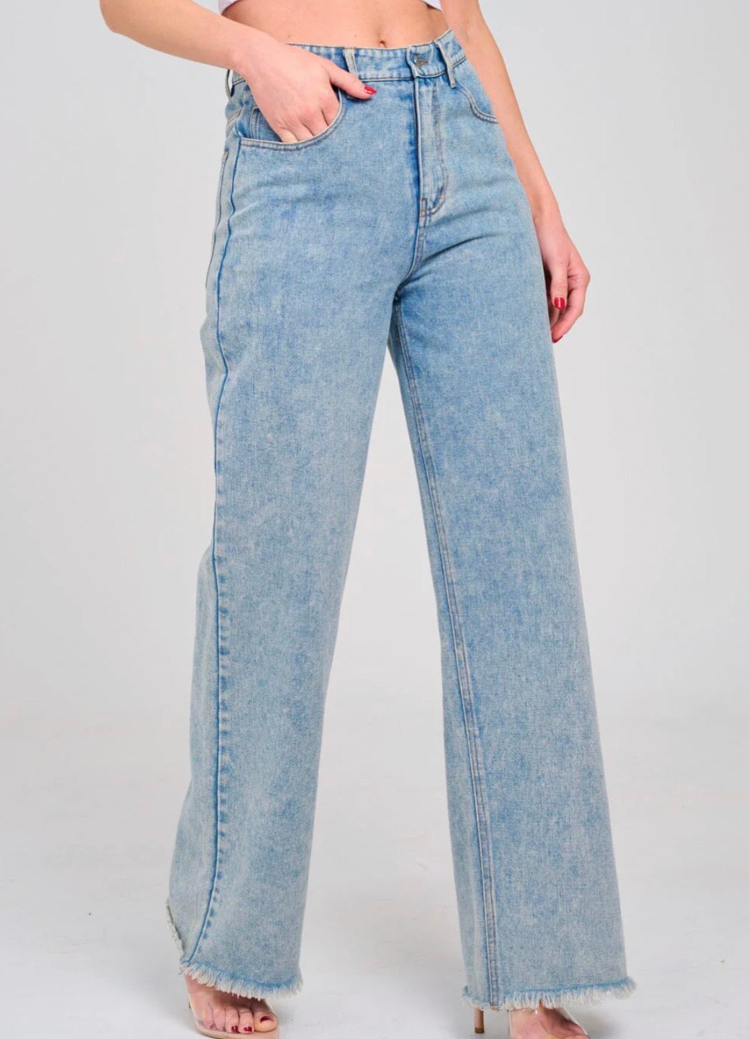 Washed Relaxed Denim Pants
