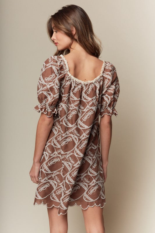 Football Embroidered Dress