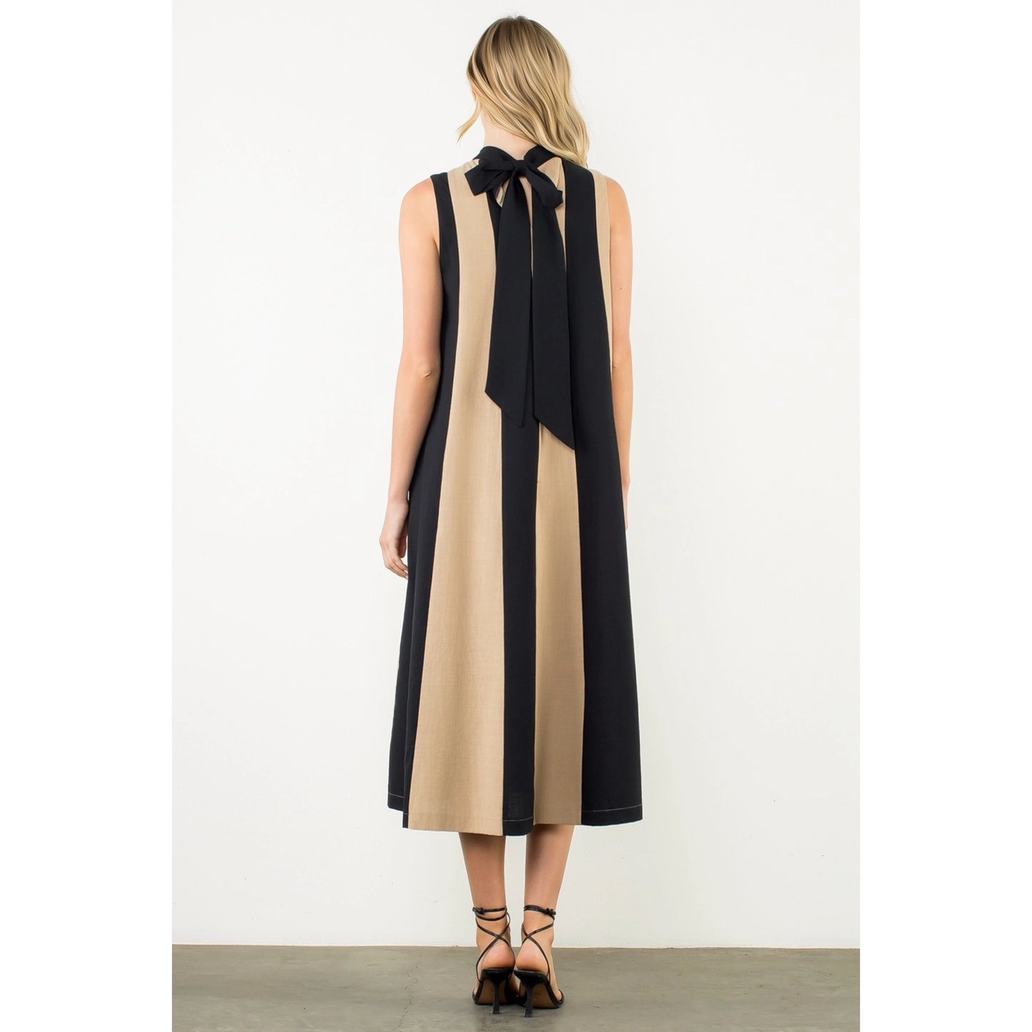 Sleeveless Colorblock Maxi Dress
