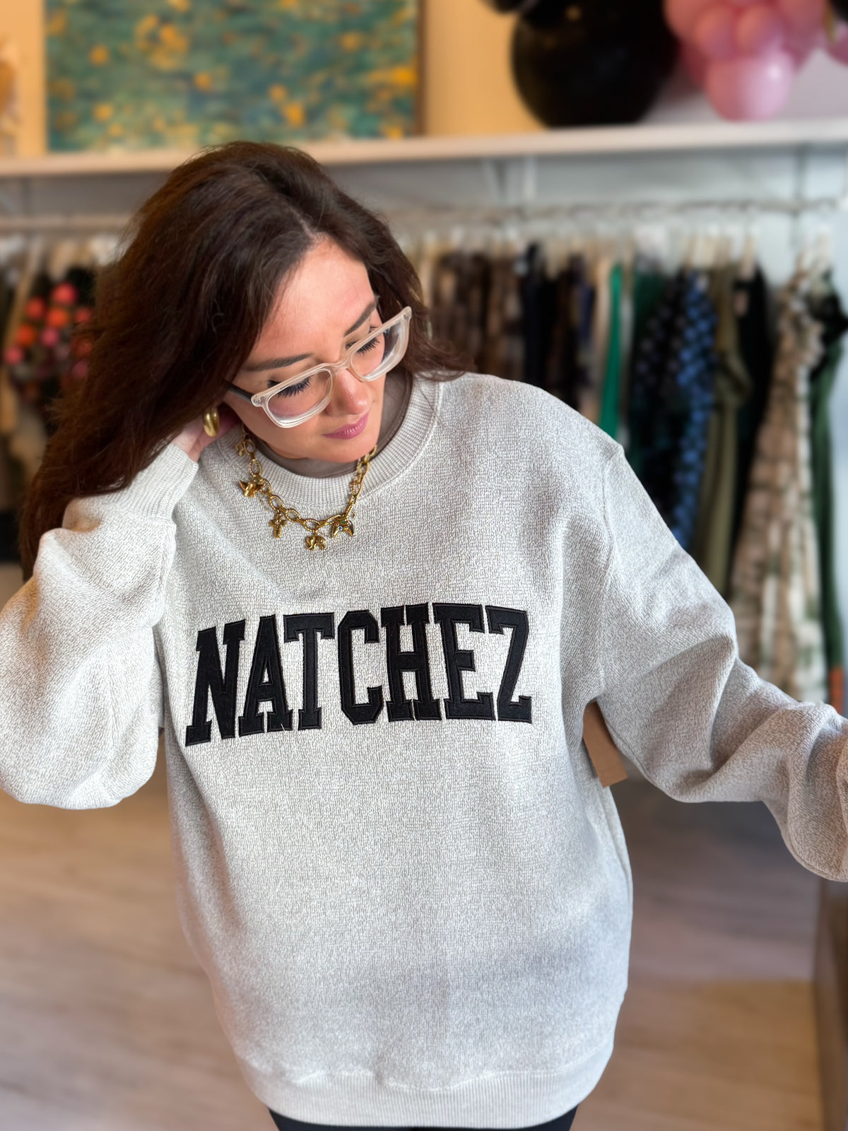 Embroidered Natchez Sweatshirt