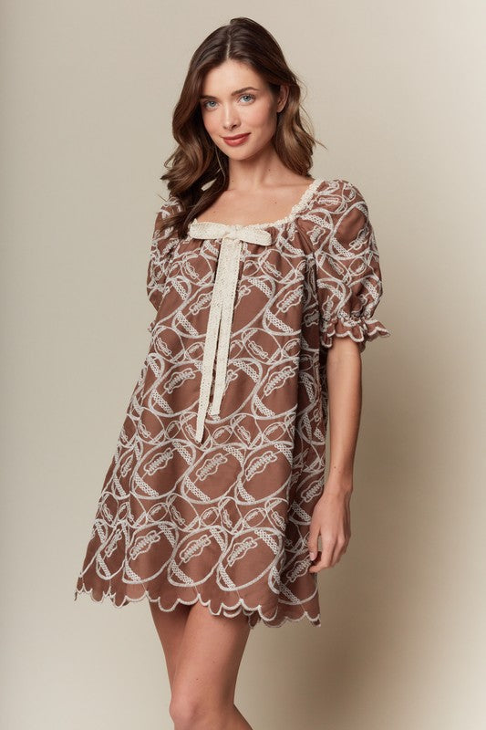 Football Embroidered Dress
