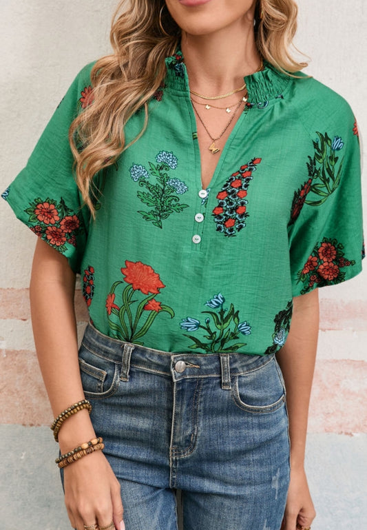 Green Garden Blouse