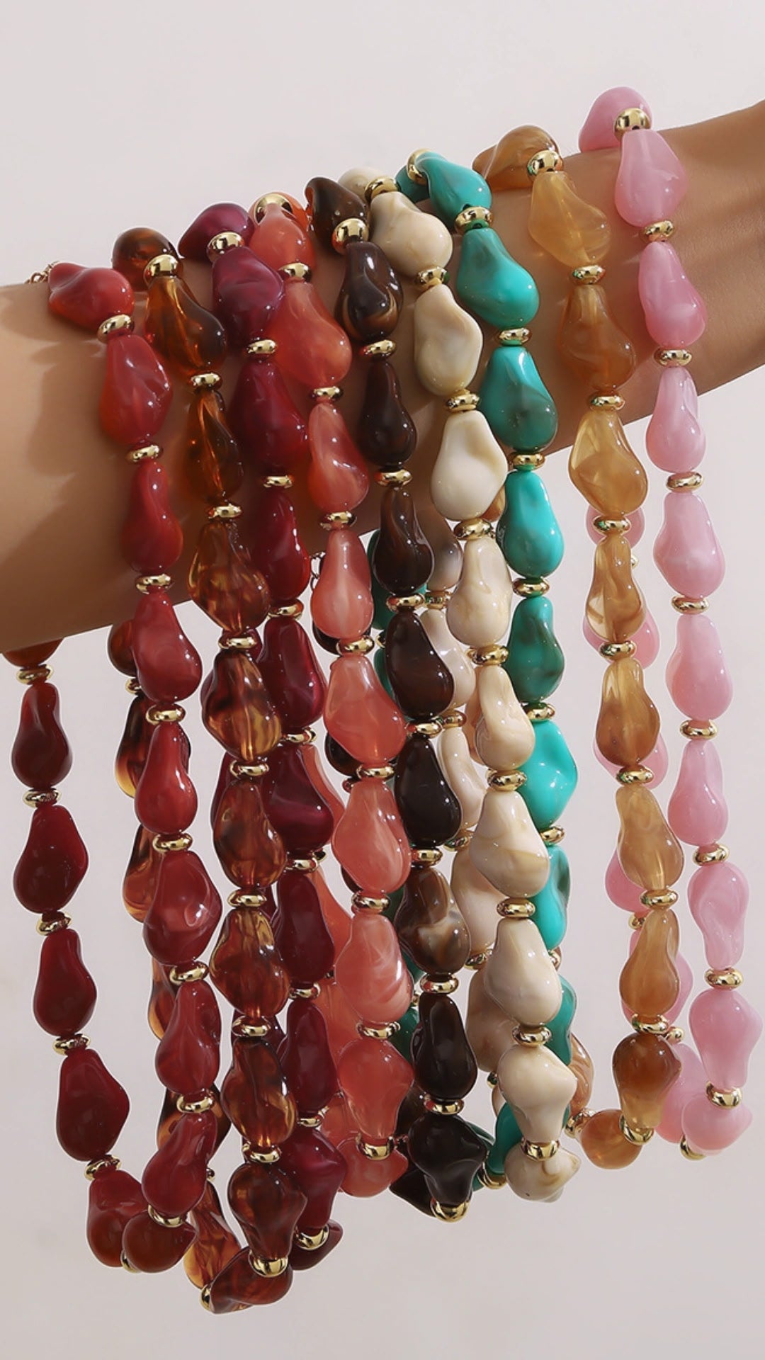 Teardrop Gemstone Necklace