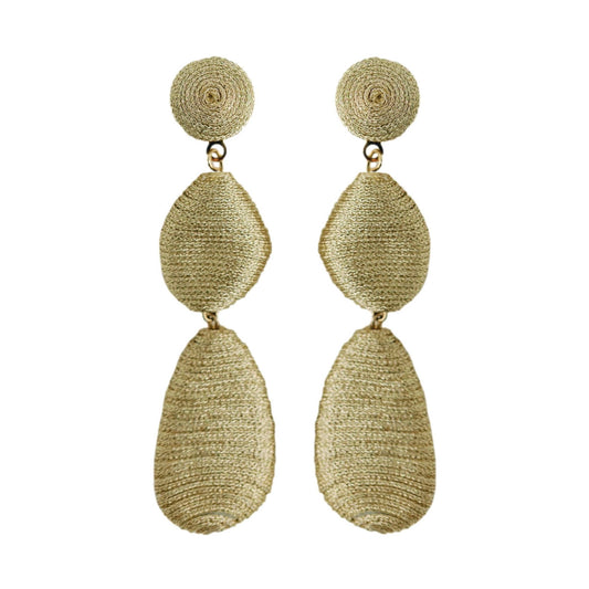 Gold Lido Statement Drop Earrings