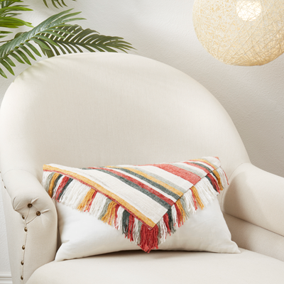 Rust Fringe Envelope Pillow