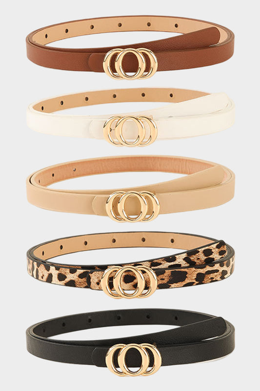 Leopard Double Gold Circle Belt