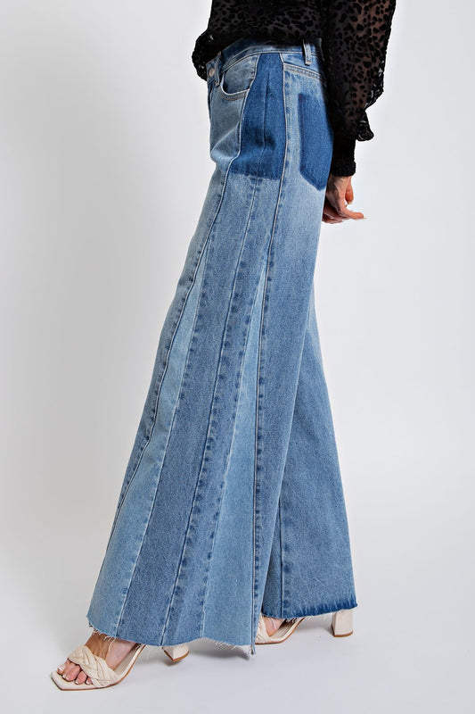 Washed Denim Bellbottoms