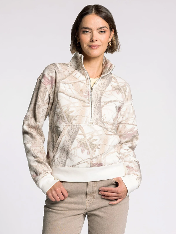 Mauve Camo Savannah Half Zip