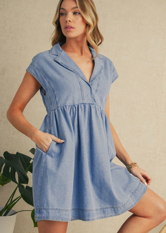 Denim Baby Doll Dress