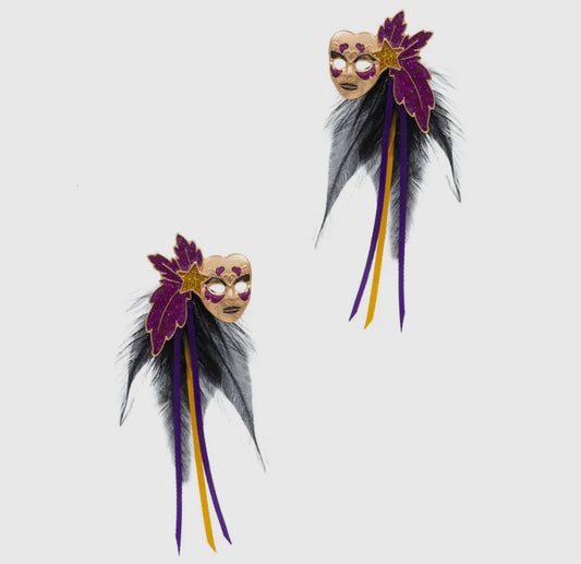 Mardi Gras Mask Earrings