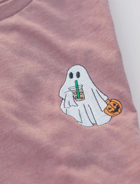 Embroidered Ghost Halloween Tee