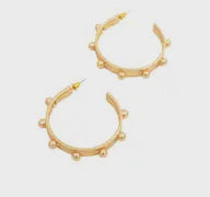 Jane Studded Hoops SILVER