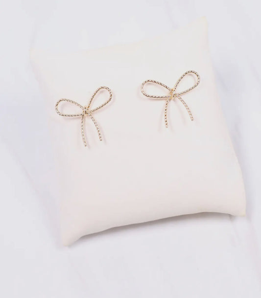 Bess Bow Gold Earrings