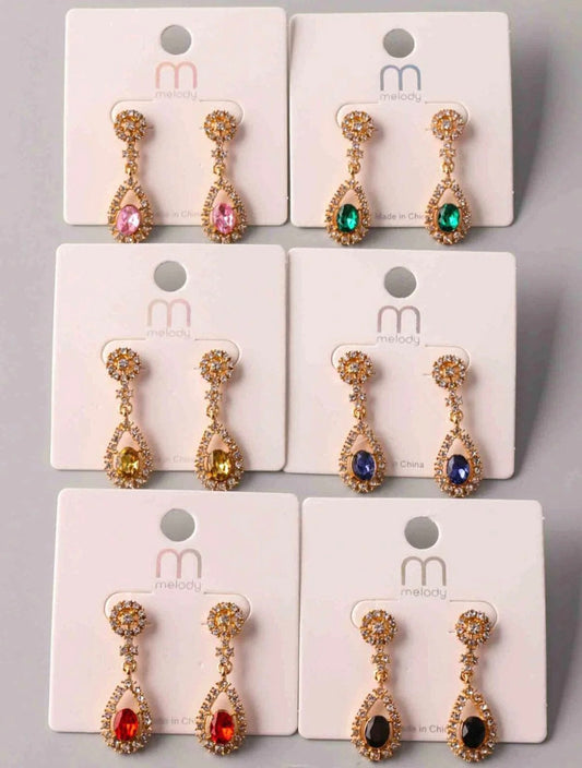 Tear Drop Assorted Statement Earrings