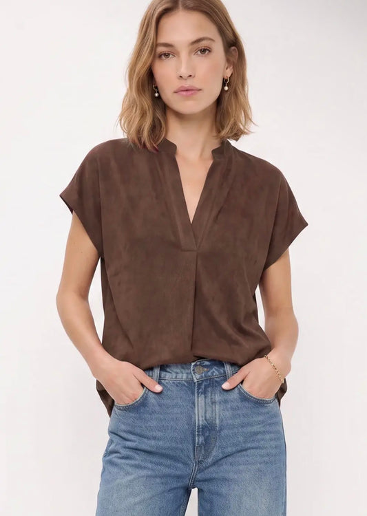 Soft Matte Drop Solder Blouse