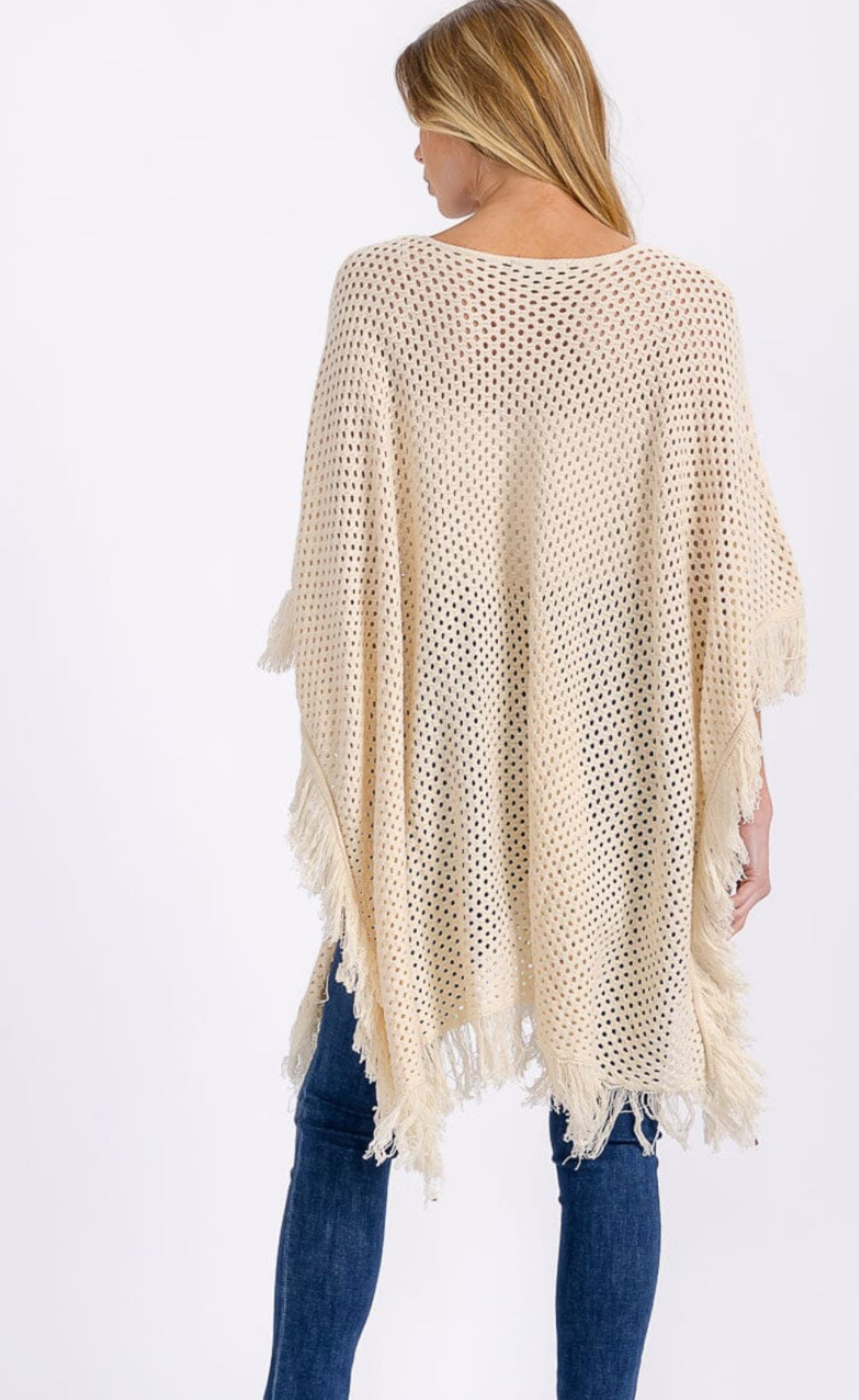 Fringe Knit Poncho
