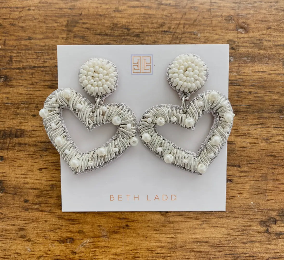 Ivory Pearl Heart Earrings