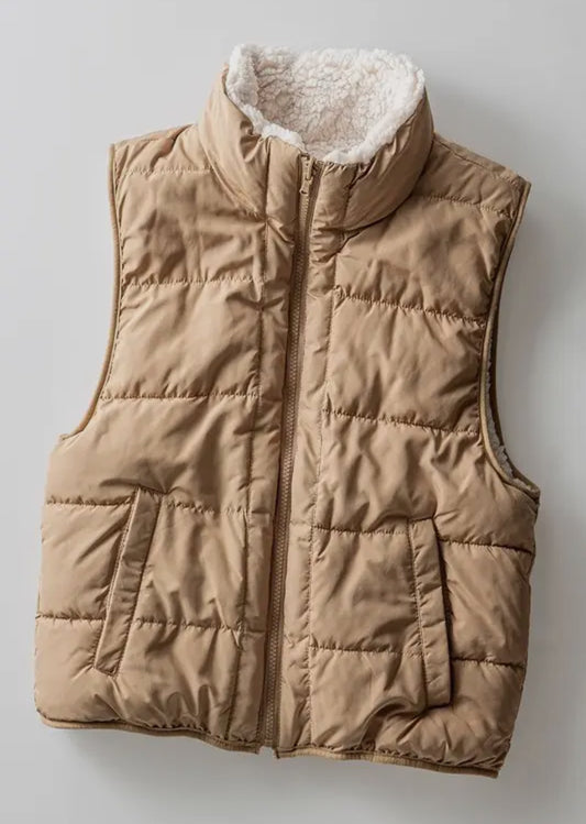 Fleece Lined Puffer Vest