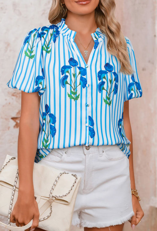 Baby I’m Blue Blouse