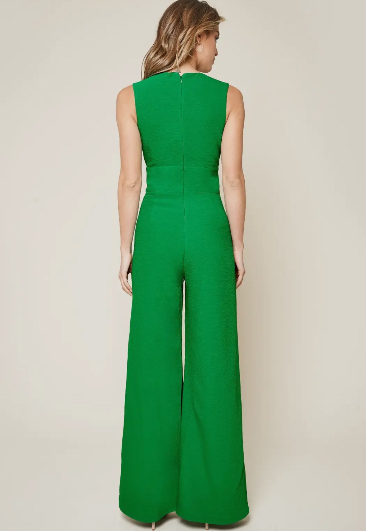 Kelly Green Klara Wide Leg Jumpsuit