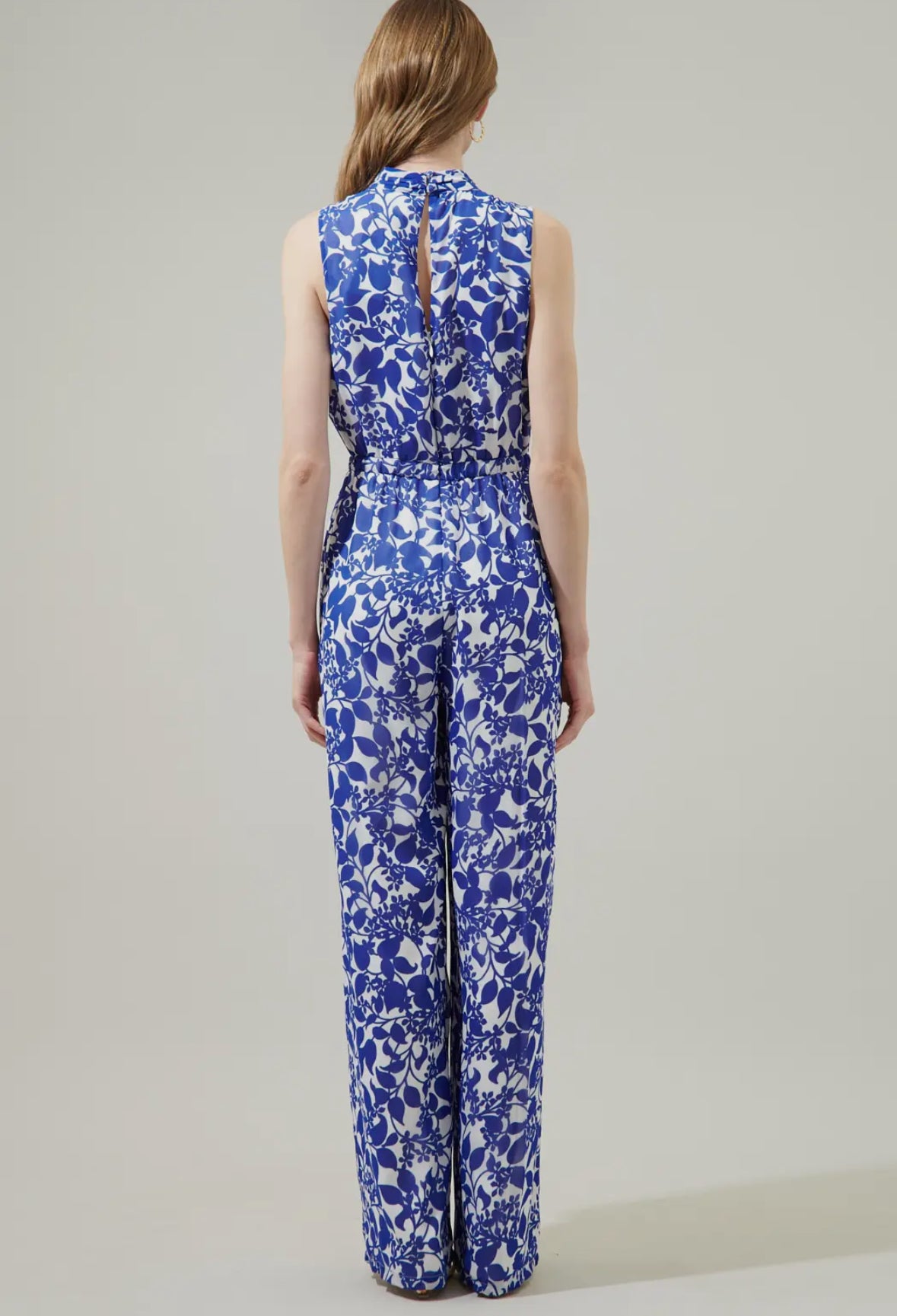 Kian Floral Siren Drape Neck Jumpsuit