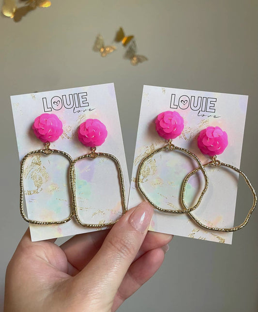 Pink Sequin Earrings