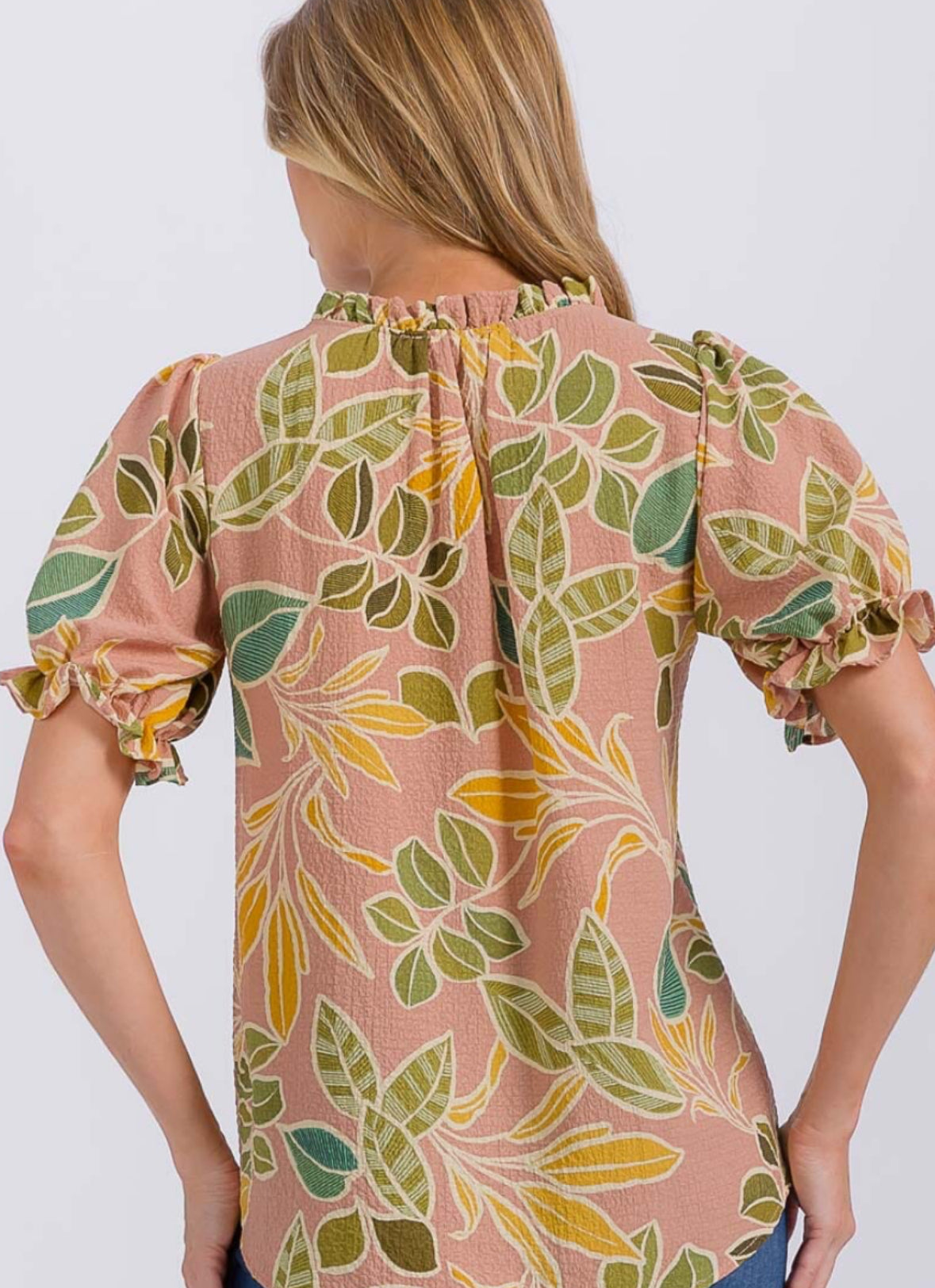 Fun Floral Puff Sleeve Blouse