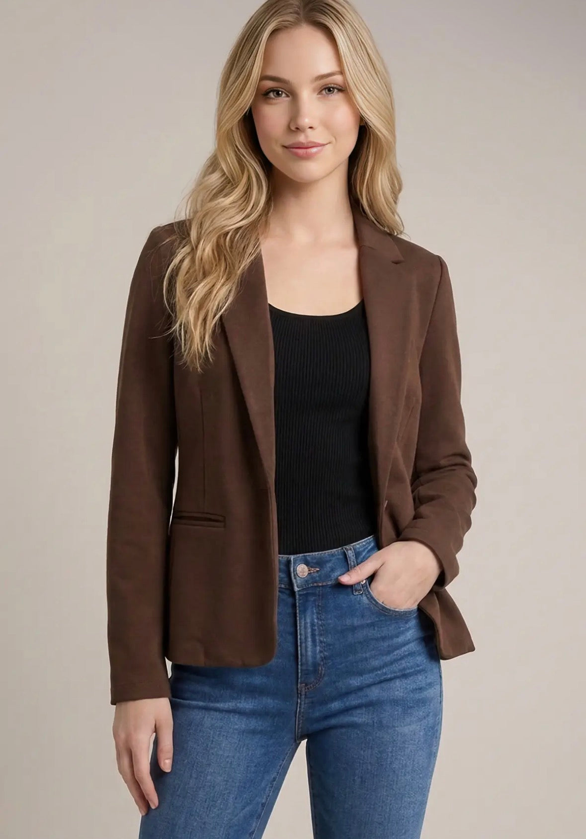 Tailored Chocolate Blazer