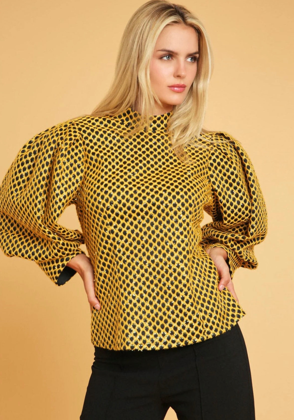 Queen Bee Puff Sleeve Top