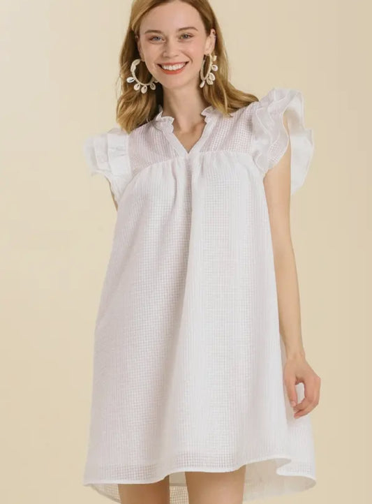 Basket Weave Organza Dress