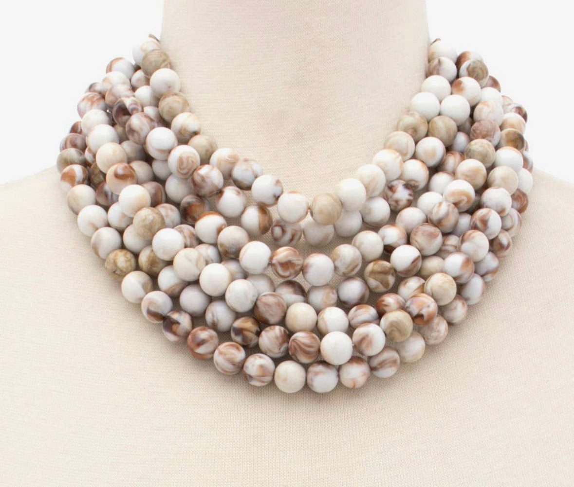 Bella Chunky Beaded & Layered Necklace