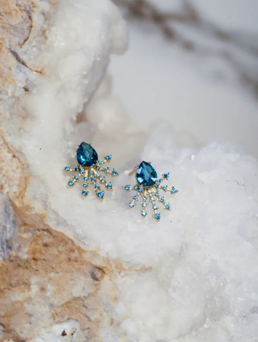 Native Gem Crystalline Paraiba Earrings