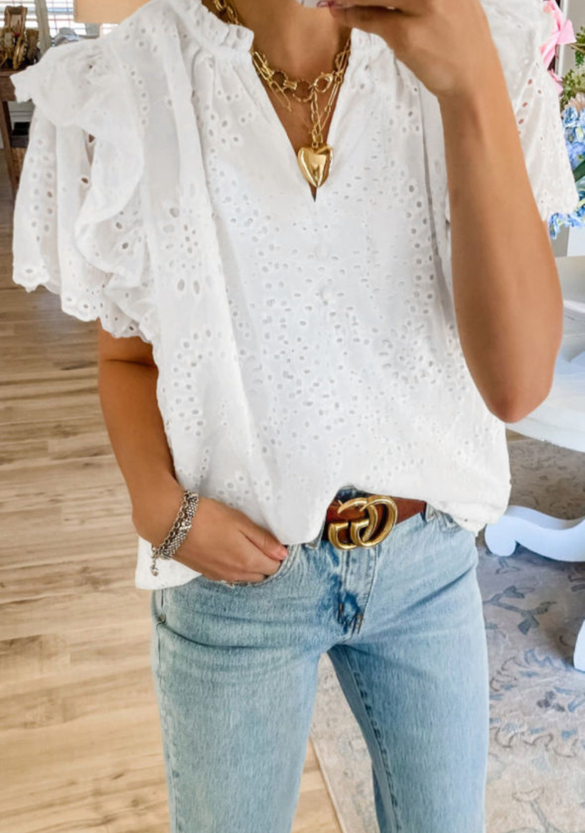 Sweet Eyelet Top